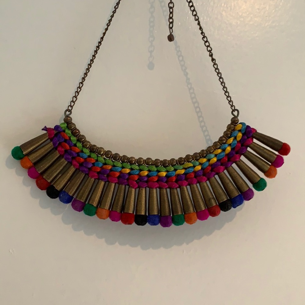 Vintage vibrant statement necklace - Picture 5 of 7